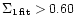 $\Sigma_{\rm 1\,fit} > 0.60$