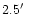 $2.5\hbox{$^\prime$ }$