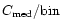 $C_{\rm med} /{\rm bin}$