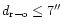 $d_{\rm r-o} \le 7\hbox{$^{\prime\prime}$ }$
