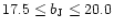 $17.5 \le b_{\rm J} \le 20.0$
