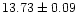$13.73\pm0.09$