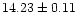 $14.23\pm0.11$