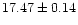 $17.47\pm0.14$