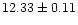 $12.33\pm0.11$