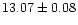 $13.07\pm0.08$