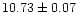 $10.73\pm0.07$