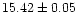 $15.42\pm0.05$