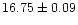 $16.75\pm0.09$