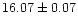 $16.07\pm0.07$
