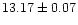 $13.17\pm0.07$
