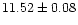 $11.52\pm0.08$