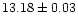 $13.18\pm0.03$