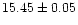$15.45\pm0.05$