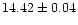 $14.42\pm0.04$