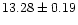 $13.28\pm0.19$