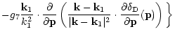 $\displaystyle - g_7 \frac{{\bf k}_1}{k_1^2} \cdot \frac{\partial}{\partial{\bf ...
... \frac{\partial\delta_{\rm D}}{\partial{\bf p}}({\bf p}) \right) \biggl \rbrace$