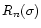 $R_n(\sigma)$