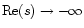 $\mbox{Re}(s) \rightarrow -\infty$