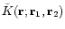 ${\tilde K}({\bf r};{\bf r}_1,{\bf r}_2)$