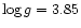 $\log g=3.85$