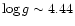 $\log g\sim 4.44$
