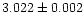 $3.022\pm0.002$