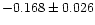 $-0.168\pm0.026$