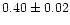 $0.40\pm 0.02$