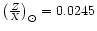 $\left(\frac ZX\right)_\odot=0.0245$