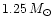$1.25\,M_\odot$