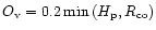 $O_{\rm v}=0.2\min\,(H_{\rm p}, R_{\rm co})$