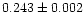 $0.243\pm 0.002$