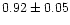 $0.92\pm0.05 $