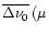$\overline{\Delta\nu_0}\,(\mu$