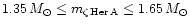 $1.35\,M_\odot \leq m_{\zeta\rm\,Her\,A}\leq 1.65\,M_\odot$