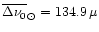 $\overline{\Delta\nu_0}_\odot=134.9\,\mu$