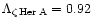 $\Lambda_{\zeta\rm\,Her\,A}=0.92$