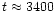 $t\approx 3400$