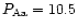 $P_{\rm Aa}=10.5$