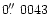 $0\hbox{$.\!\!^{\prime\prime}$ }0043$