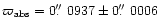 $\varpi_{\rm abs}=0\hbox{$.\!\!^{\prime\prime}$ }0937\pm0\hbox{$.\!\!^{\prime\prime}$ }0006$