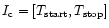 $I_{\rm c}=[T_{\rm start},T_{\rm stop}]$