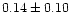 $0.14 \pm0.10$