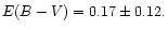 $E(B-V)=0.17\pm 0.12.$