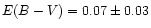 $E(B-V)=0.07\pm 0.03$