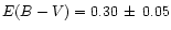 $E(B-V)=0.30\,\pm\, 0.05$