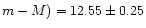 $m-M)=12.55\pm 0.25$