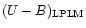 $(U-B)_{\rm LPLM}$