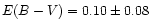 $E(B-V)=0.10\pm 0.08$